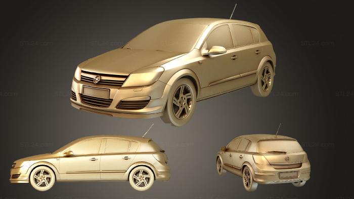 Автомобили и транспорт (Opel Astra 2007, CARS_2880) 3D модель для ЧПУ станка